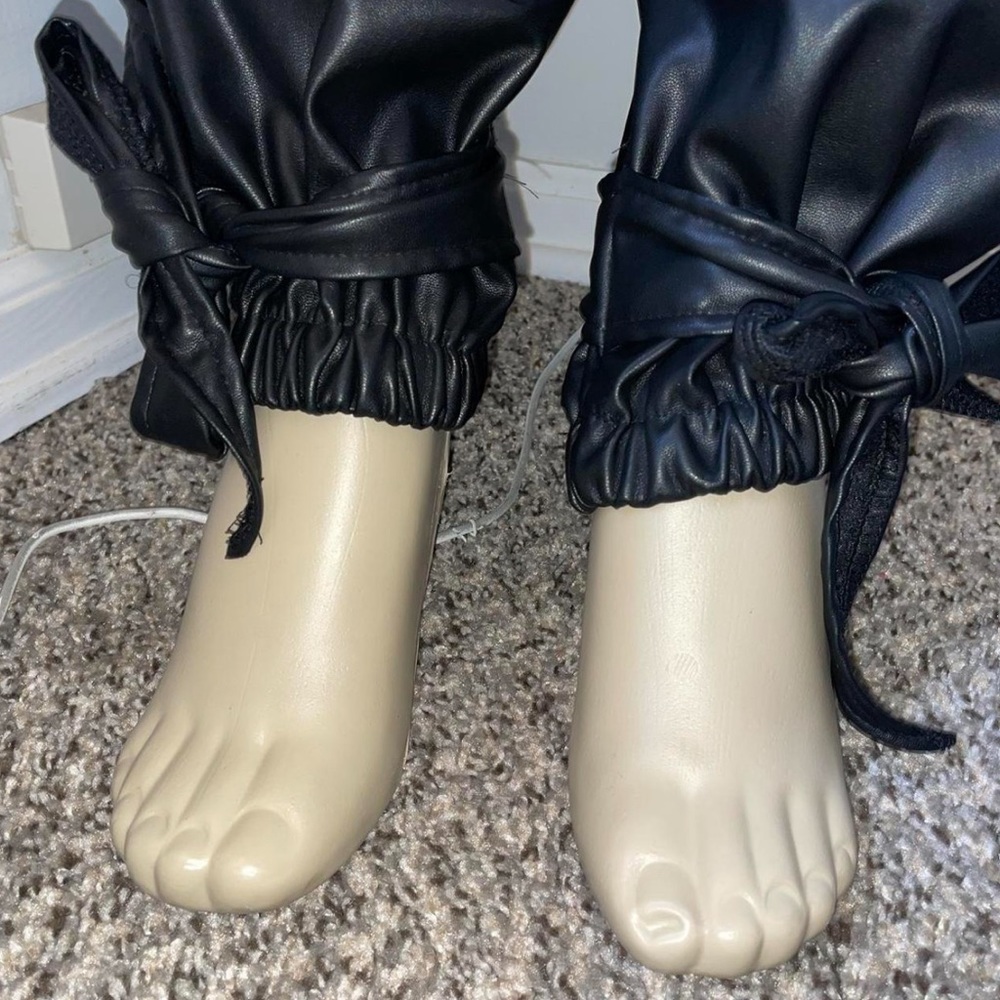 Black Ruffle Trousers - Picture 3 of 5